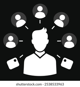 Social Connections and Networking Concept – Vector Illustration