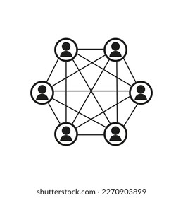 Social connections people icon. Team concept. Meeting icon. Vector illustration.