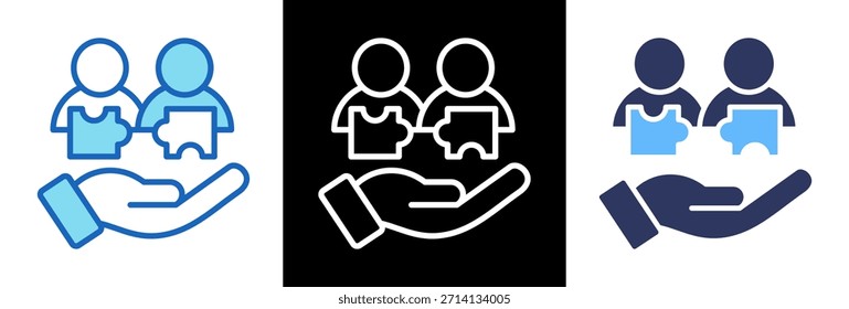 Social Contribution Icon triplestyle Vector Illustration