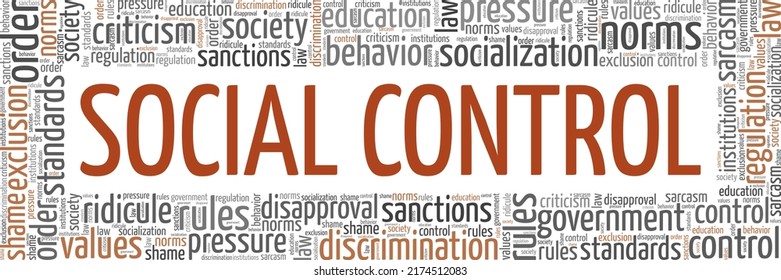Diseño conceptual de nube de palabras de Control Social aislado en fondo blanco.