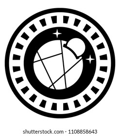 
Social currency Reddcoin (RDD) cryptocurrency solid icon
