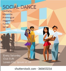 Social dance Party Flyer with pair