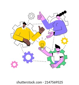 Social development abstract concept vector illustration. Children learn, social skills competence, positive impact, successful communication, career success, education abstract metaphor.