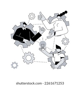 Social development abstract concept vector illustration. Children learn, social skills competence, positive impact, successful communication, career success, education abstract metaphor.