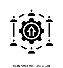 social development glyph icon vector. social development sign. isolated contour symbol black illustration