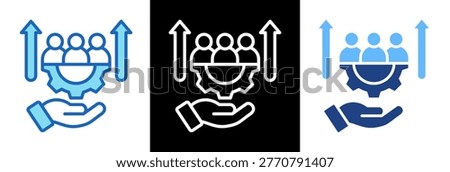 Social Development Icon triplestyle Vector Illustration