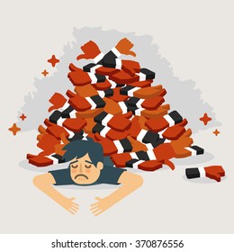 Social dislikes concept vector illustration