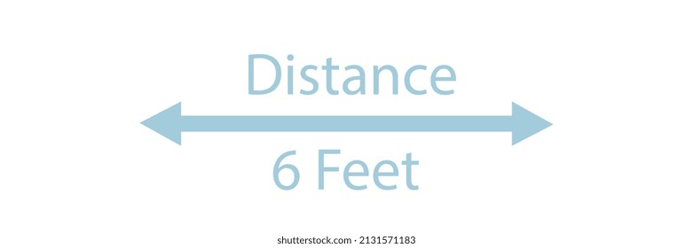 Social distance, banner, white background, size vector for commercial use.