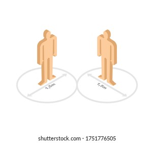 Social distance. Distance between people. Life during Quarantine Coronavirus. COVID-19 Epidemic
