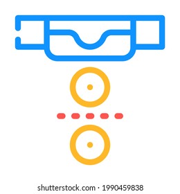 social distance in canteen color icon vector. social distance in canteen sign. isolated symbol illustration