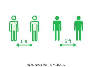 Social distance icon set. social distancing icon. self quarantine sign