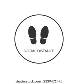 Vectordesign für soziale Distanz