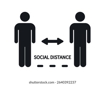 Social distance icon. Vector illuistration.