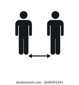 Social distance icon. Vector illuistration.
