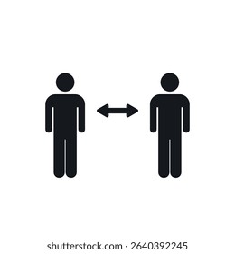 Social distance icon. Vector illuistration.