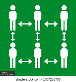 Social distance icons are isolated against the background. Maintain distance mark. Corona virus. Social Distance and Independent Quarantine. Keep Your Social Distance Warning Sign COVID 19