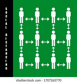 Social distance icons are isolated against the background. Maintain distance mark. Corona virus. Social Distance and Independent Quarantine. Keep Your Social Distance Warning Sign COVID 19
