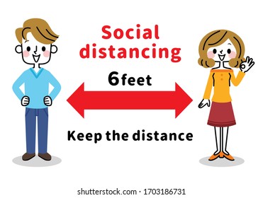 Social distance. / People who keep a distance.