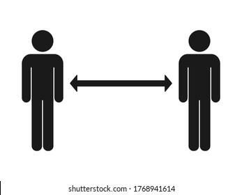 
Social distance person icon illustration.
