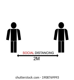 Social distance  To prevent infectious disease COVID-19