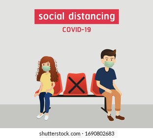 social distance, space for safety and people, social distancing.