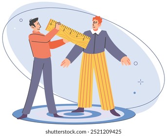 Social distance vector illustration. Taking preventive measures is crucial for personal health protection Public safety relies on collective adherence to social distancing guidelines The social