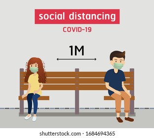 social distance,Space for safety and people should be 1 meter apart,social distancing.