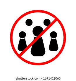 Social distancing avoid crowds icon vector image