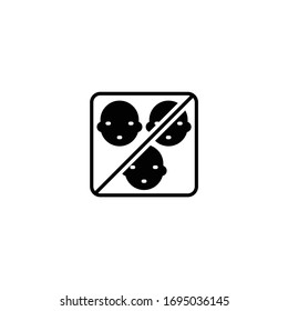 social distancing avoid crowds icon vector illustration