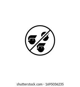social distancing avoid crowds icon vector illustration