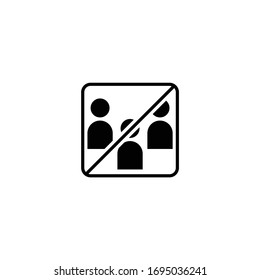 social distancing avoid crowds icon vector illustration