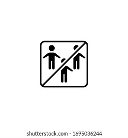 social distancing avoid crowds icon vector illustration