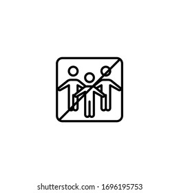 social distancing avoid crowds icon vector illustration