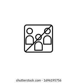 social distancing avoid crowds icon vector illustration
