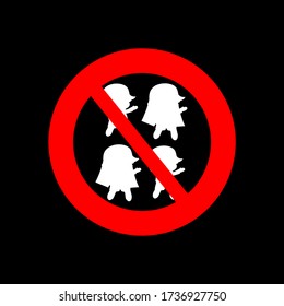 Social Distancing Avoid Crowds Keep Your Distance Icon. Vector Image.