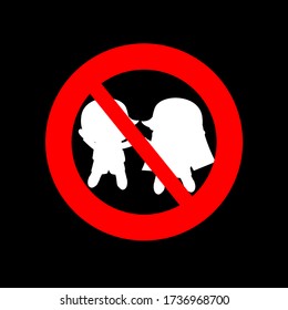 Social Distancing Avoid Crowds Keep Your Distance Icon. Vector Image.