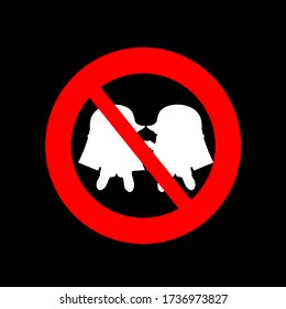 Social Distancing Avoid Crowds Keep Your Distance Icon. Vector Image.