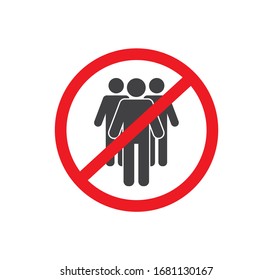 Social Distancing. Avoid crowds sign. Coronovirus epidemic protective. Vector illustration