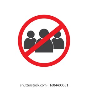 Social Distancing. Avoid crowds sign. Coronovirus epidemic protective. Vector illustration