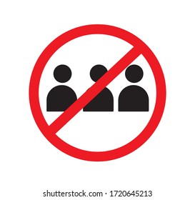 Social Distancing. Avoid crowds sign. Coronovirus epidemic protective. Vector illustration