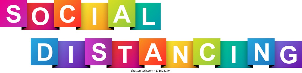 Social distancing  banner. Vector eps 10