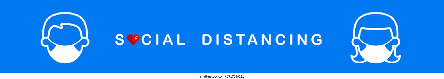 Social distancing banner. Vector eps 10
