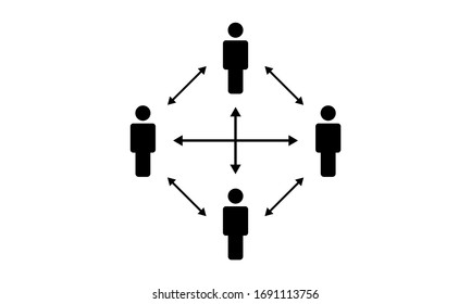 Social Distancing Between People Or Social Interaction