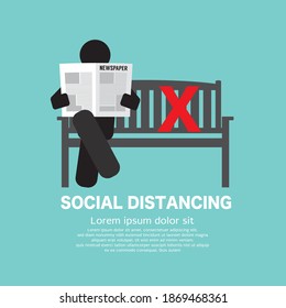 Social Distancing Black Symbol Icon, Spacing This is to prevent the spread of the coronavirus Vector Illustration.