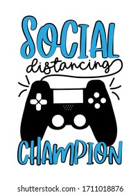 Social Distancing Champion- Home Quarantine illustration. 
Good for poster, banner, textile print and gift design.