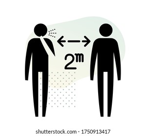 Social Distancing in Community - Icon as EPS 10 File