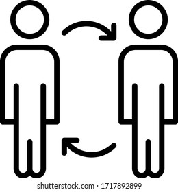 Social Distancing Concept, Keep Away from each Other Vector Icon Design, Economic consequences of COVID-19 on white background, Socio-economic issues symbol after Coronavirus pandemic
