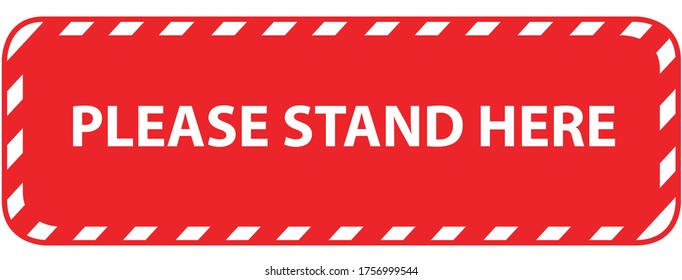 Social distancing concept for preventing coronavirus covid-19 with Wording and white tape sign border on red background 