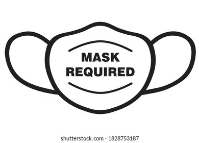 Social distancing concept for preventing coronavirus covid-19.Protective Mask Icon Mouth Guard Vector Graphic Isolated. Mask Request sign
