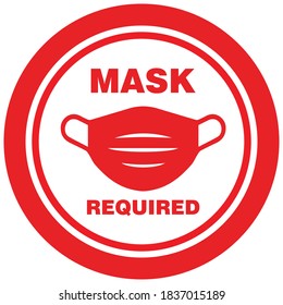 Social distancing concept for preventing coronavirus covid-19.Protective Mask Icon Mouth Guard Vector Graphic Isolated.Mask Request sign